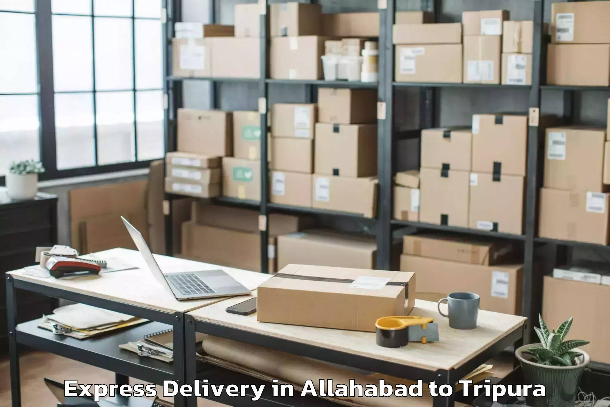 Efficient Allahabad to Khowai Airport Ixn Express Delivery